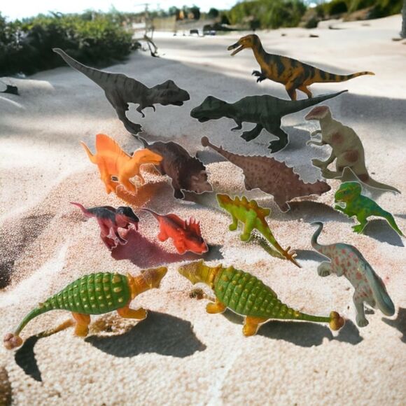 Dinosaurs Lot 14 Play Hard Plastic Vintage to Now Dinos Some Geoworld Safari Ltd - Picture 11 of 16